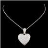 Image 2 : 14K White Gold 3.48ctw Diamond Pendant