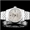 Image 1 : Rolex SS DateJust 36mm Silver Diamond Wristwatch