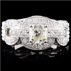 18K White Gold 2.97ctw Diamond Ring