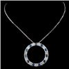 Image 2 : 18K White Gold 2.42ctw Fancy Color Diamond Pendant