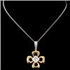 Image 1 : 18K Two Tone Gold 0.30ct Diamond Pendant