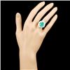 Image 4 : 18K Gold 8.12ct Emerald & 1.55ctw Diamond Ring
