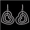 Image 1 : 18K White Gold 3.90ct Diamond Earrings