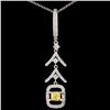 Image 1 : 18K Gold 0.71ctw Fancy Diamond Pendant
