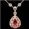 Image 1 : 18K Gold 13.17ct Tourmaline & 4.86ctw Diamond Neck