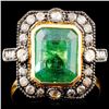 Image 1 : 18K Gold 2.76ct Emerald & 0.45ctw Diamond Ring