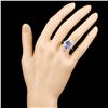 Image 4 : 14K Gold 3.34ct Tanzanite & 0.80ctw Diamond Ring