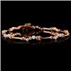 Image 1 : 14K Rose Gold 2.12ctw Fancy Color Diamond Bracelet