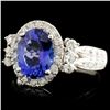 Image 2 : 18K Gold 2.26ct Tanzanite & 0.71ctw Diamond Ring