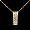Image 1 : 14K Gold 0.56ctw Diamond Pendant