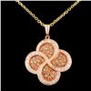 Image 1 : 14K Gold 0.66ctw Fancy Color Diamond Pendant