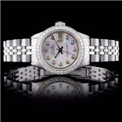 Rolex SS DateJust Ladies 1.00ct Diamond Wristwatch