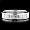 Image 1 : Solid Platinum 0.56ctw Diamond Ring
