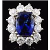 18K Gold 5.64ct Tanzanite & 3.75ct Diamond Ring