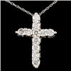 14K White Gold 1.29ct Diamond Pendant
