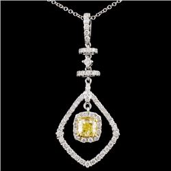 18K Gold 1.03ctw Fancy Diamond Pendant