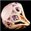 Image 2 : 18K Gold 13.16ct Quartz & 2.34ctw Diamond Ring