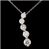 Image 1 : 14K Gold 1.60ctw Diamond Pendant