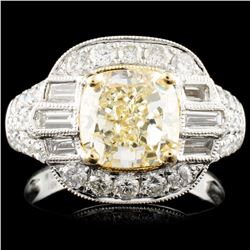 18K Gold 3.62ctw Fancy Colored Diamond Ring