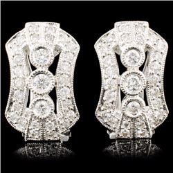 18K Gold 0.68ctw Diamond Earrings