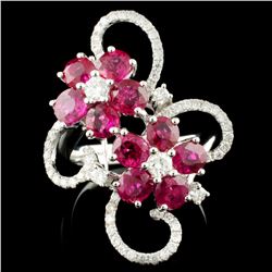 18K Gold 3.53ctw Ruby & 0.68ctw Diamond Ring