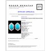 Image 3 : 14K Gold 5.50ctw Turquoise & 0.86ctw Diamond Earri