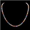 Image 1 : `14k Gold 27ct Sapphire 1.20ct Diamond Necklace