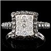 Image 1 : 14K White Gold 1.60ctw Fancy Color Diamond Ring