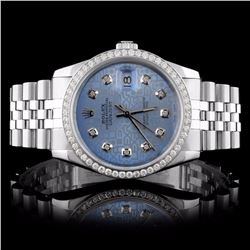 Rolex SS DateJust 1.50ct Diamond Wristwatch