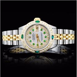 Rolex YG/SS DateJust 1.00ct Diamond Ladies Watch