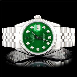 Rolex SS DateJust Diamind Wristwatch