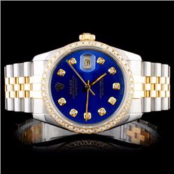 Rolex YG/SS DateJust 1.50ct Diamond Men's Watch