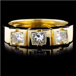 18K Yellow Gold 0.69ctw Diamond Ring