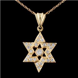 18K Gold 1.08ctw Diamond Pendant