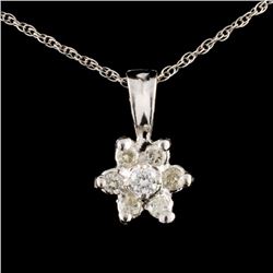 14K Gold 0.22ctw Diamond Pendant