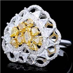 18K Gold 2.12ctw Fancy Color Diamond Ring