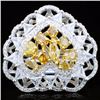 Image 2 : 18K Gold 2.12ctw Fancy Color Diamond Ring