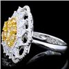 Image 3 : 18K Gold 2.12ctw Fancy Color Diamond Ring