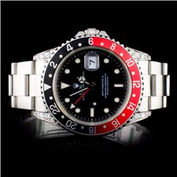 Rolex SS GMT-Master II Diamond Wristwatch