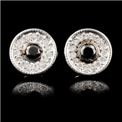 14K Gold 0.35ctw Fancy Color Diamond Earrings