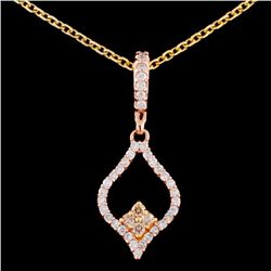 14K Gold 0.35ctw Fancy Diamond Pendant