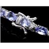 Image 3 : `14k Gold 10ct Tanzanite 0.40ct Diamond Bracelet