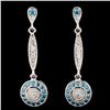 Image 1 : 14K Gold 0.55ctw Fancy Diamond Earrings