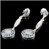 Image 2 : 14K Gold 0.55ctw Fancy Diamond Earrings