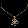Image 2 : 14K Gold 0.56ctw Fancy Diamond Pendant