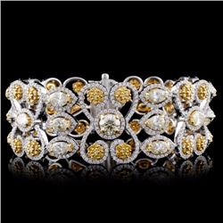 18K White/Yellow Gold 30ct Diamond Bracelet