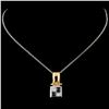 Image 2 : 18K TT Gold 0.35ct Sapphire & 0.26ct Diamond Penda