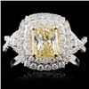 18K White Gold 2.20ctw Fancy Color Diamond Ring