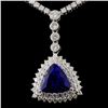 18K White Gold 7.84ct Tanzanite & 10.67ct Diamond