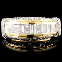 18K TT Gold 1.48ctw Diamond Ring